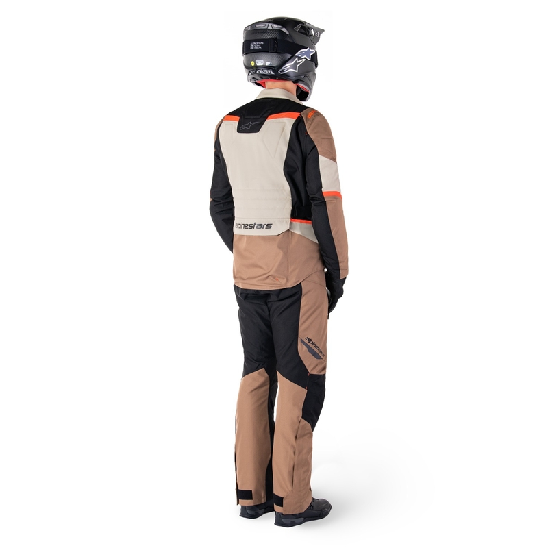 Bunda na motorku Alpinestars ST-1 Waterproof khaki-pískovo-černo-fluo červená