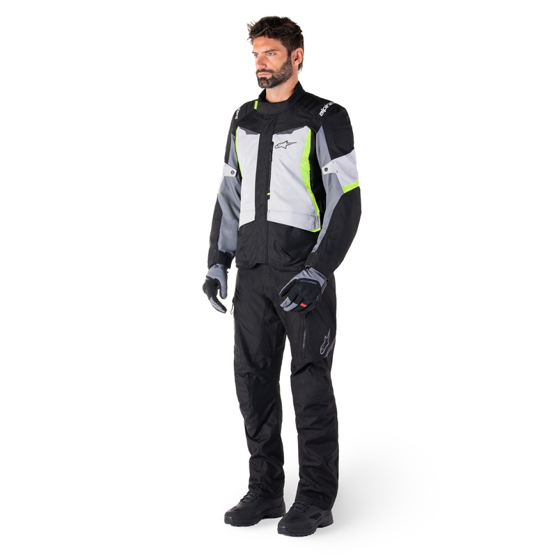 Bunda na motorku Alpinestars ST-1 Waterproof šedo-černo-fluo žlutá
