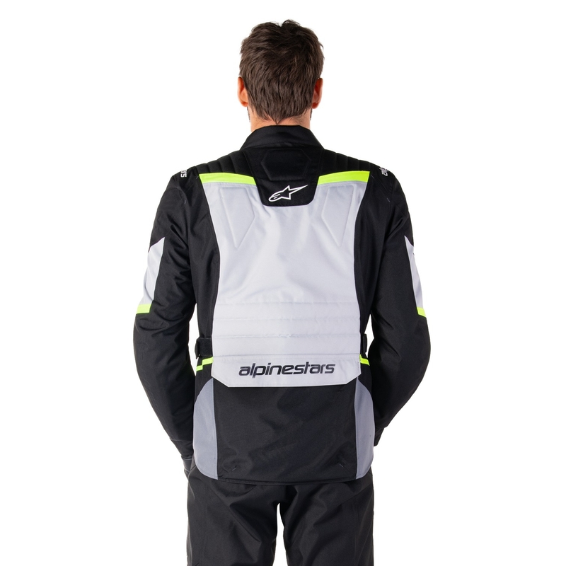 Bunda na motorku Alpinestars ST-1 Waterproof šedo-černo-fluo žlutá
