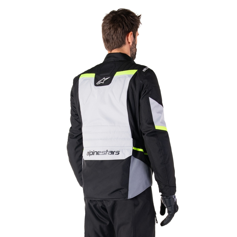 Bunda na motorku Alpinestars ST-1 Waterproof šedo-černo-fluo žlutá