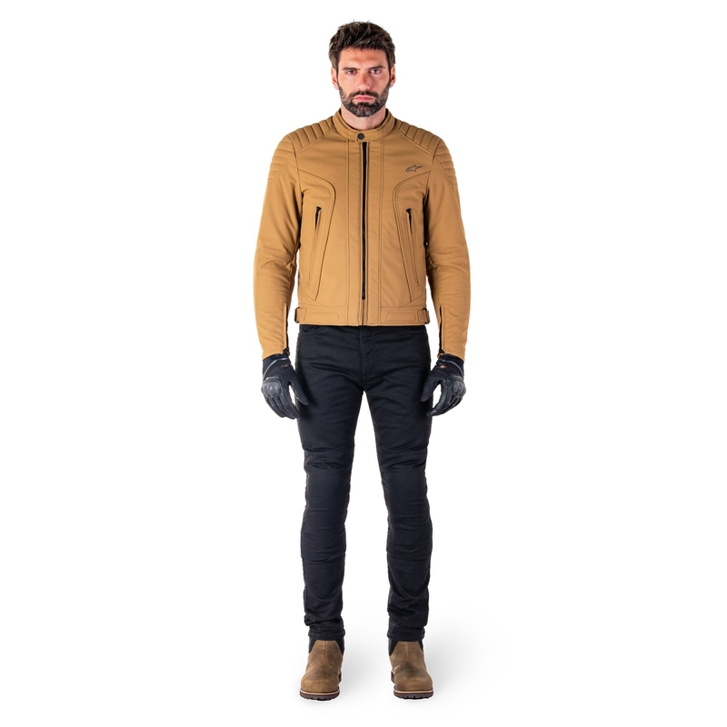 Bunda na motorku Alpinestars Clayton Water Resistant světle hnědá