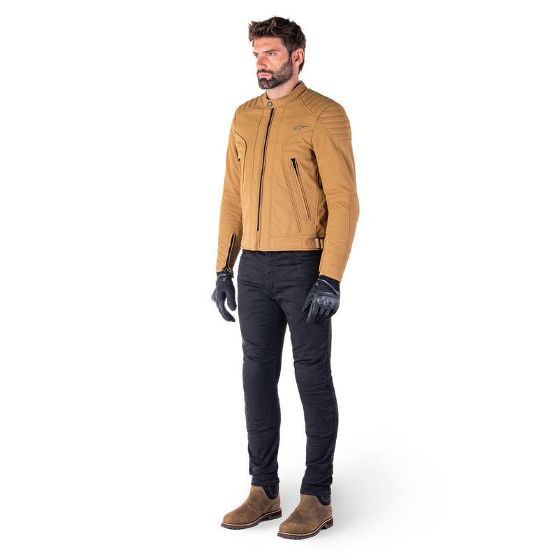 Bunda na motorku Alpinestars Clayton Water Resistant světle hnědá