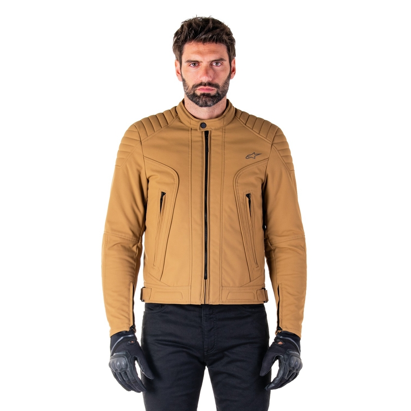 Bunda na motorku Alpinestars Clayton Water Resistant světle hnědá