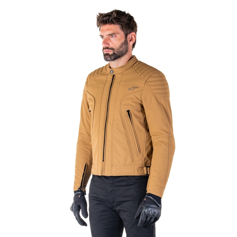 Bunda na motorku Alpinestars Clayton Water Resistant světle hnědá