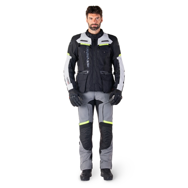 Bunda na motorku Alpinestars Bogota PRO Drystar černo-šedo-fluo žlutá
