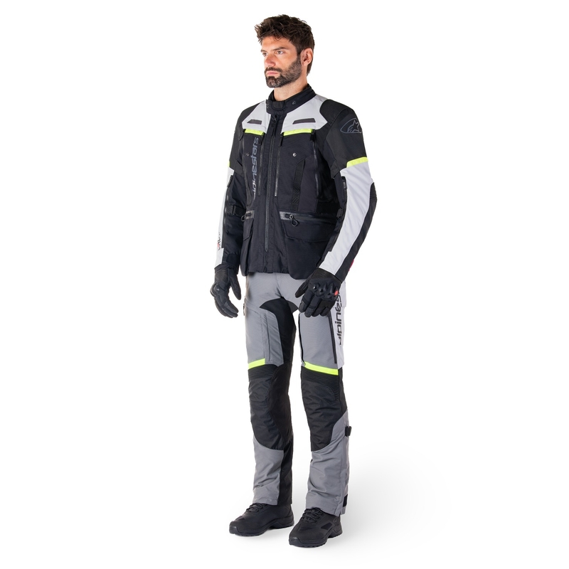 Bunda na motorku Alpinestars Bogota PRO Drystar černo-šedo-fluo žlutá