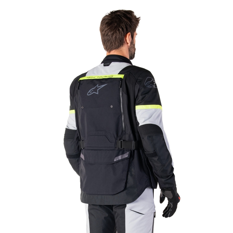 Bunda na motorku Alpinestars Bogota PRO Drystar černo-šedo-fluo žlutá