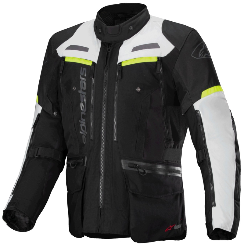 Bunda na motorku Alpinestars Bogota PRO Drystar černo-šedo-fluo žlutá