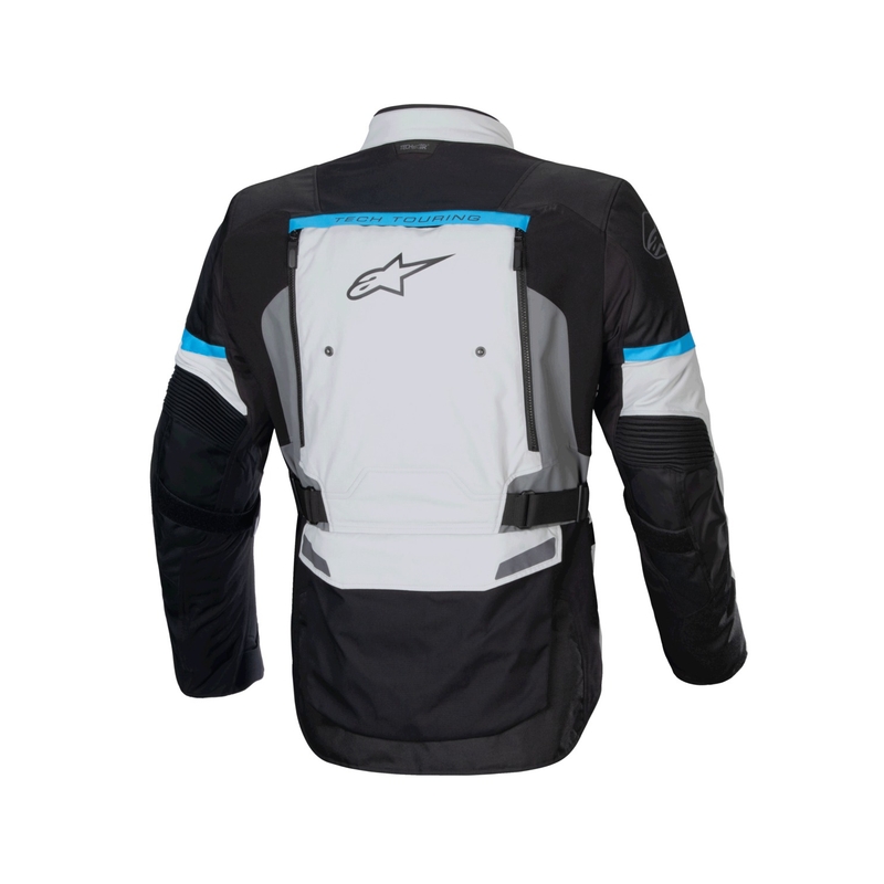 Bunda na motorku Alpinestars Bogota PRO Drystar šedo-černo-modrá