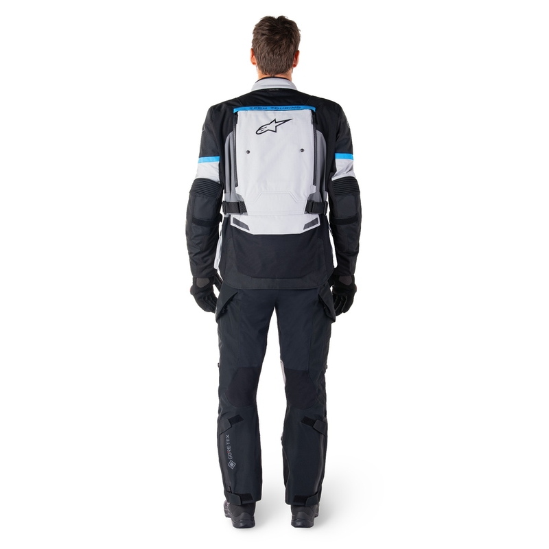 Bunda na motorku Alpinestars Bogota PRO Drystar šedo-černo-modrá