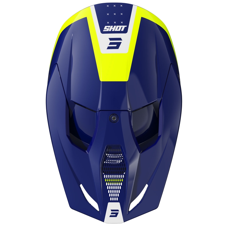 Motokrosová helma Shot Furious League modro-fluo žlutá