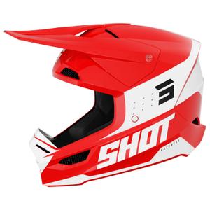 Motokrosová helma Shot Furious League červeno-bílá