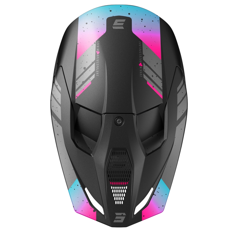 Motokrosová helma Shot Furious Mirage modro-růžová
