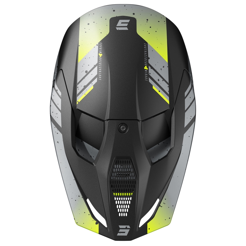 Motokrosová helma Shot Furious Mirage šedo-fluo žlutá