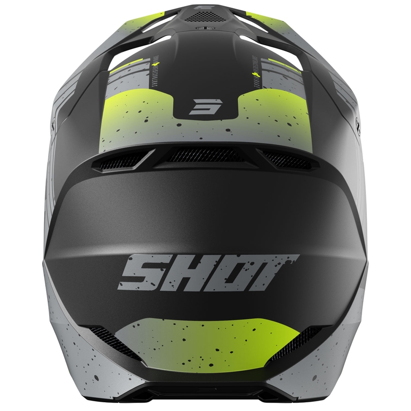 Motokrosová helma Shot Furious Mirage šedo-fluo žlutá