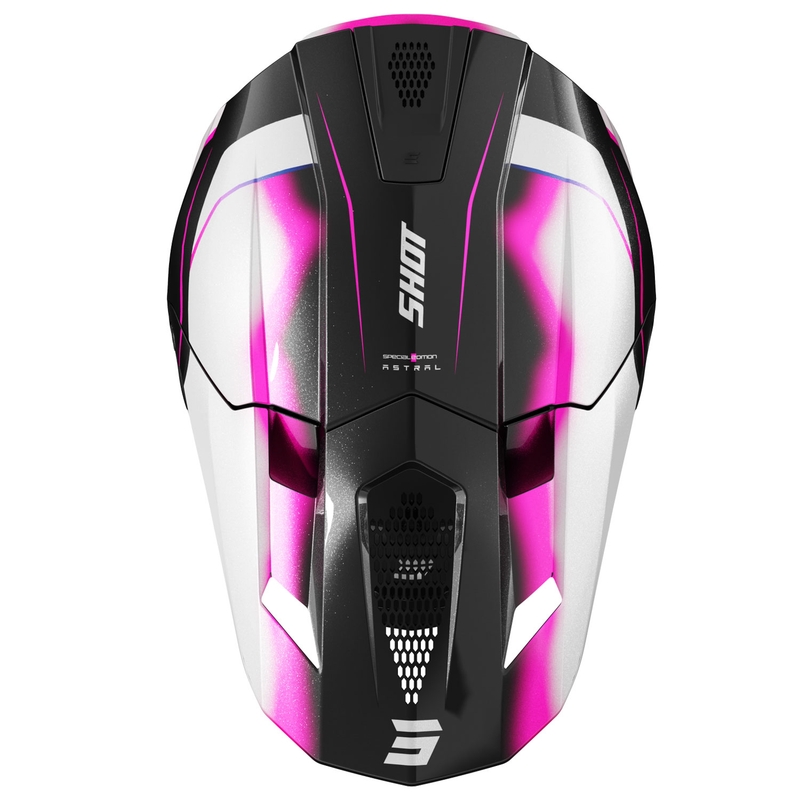Motokrosová helma Shot Lite Astral modro-růžová
