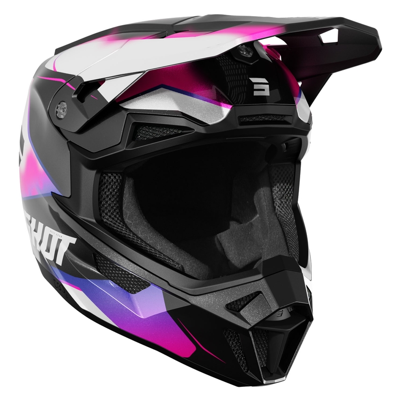 Motokrosová helma Shot Lite Astral modro-růžová
