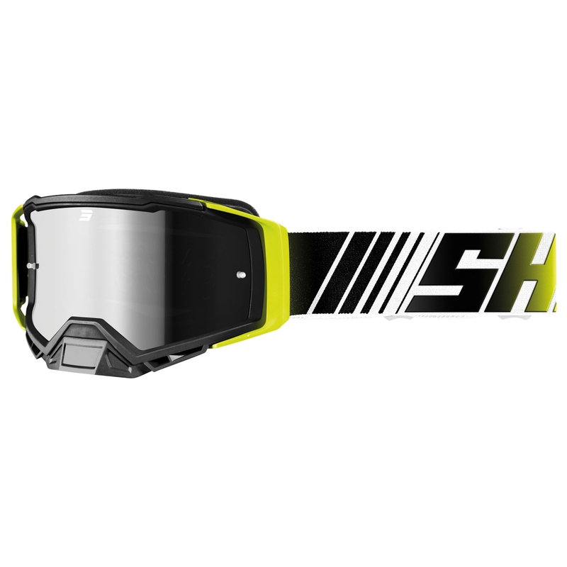 Motokrosové brýle Shot Core fluo žluto-bílé s iridiovým plexi