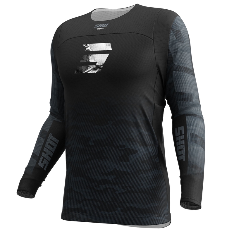 Motokrosový dres Shot Contact Tactic černo-šedý