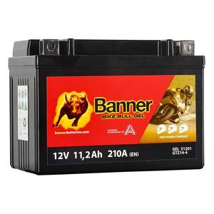 Gelová motobaterie Banner Bike Bull GEL 512 01/BGTZ14-S - GTZ14-S 12V, 11.2Ah, 210A