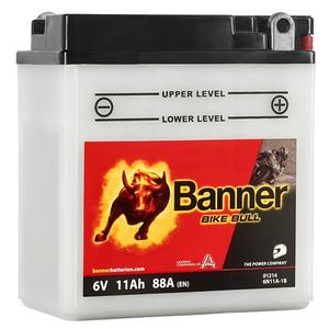Olověná motobaterie Banner Bike Bull 012 14/B6N11A-1B - 6N11A-1B 6V, 11Ah, 88A