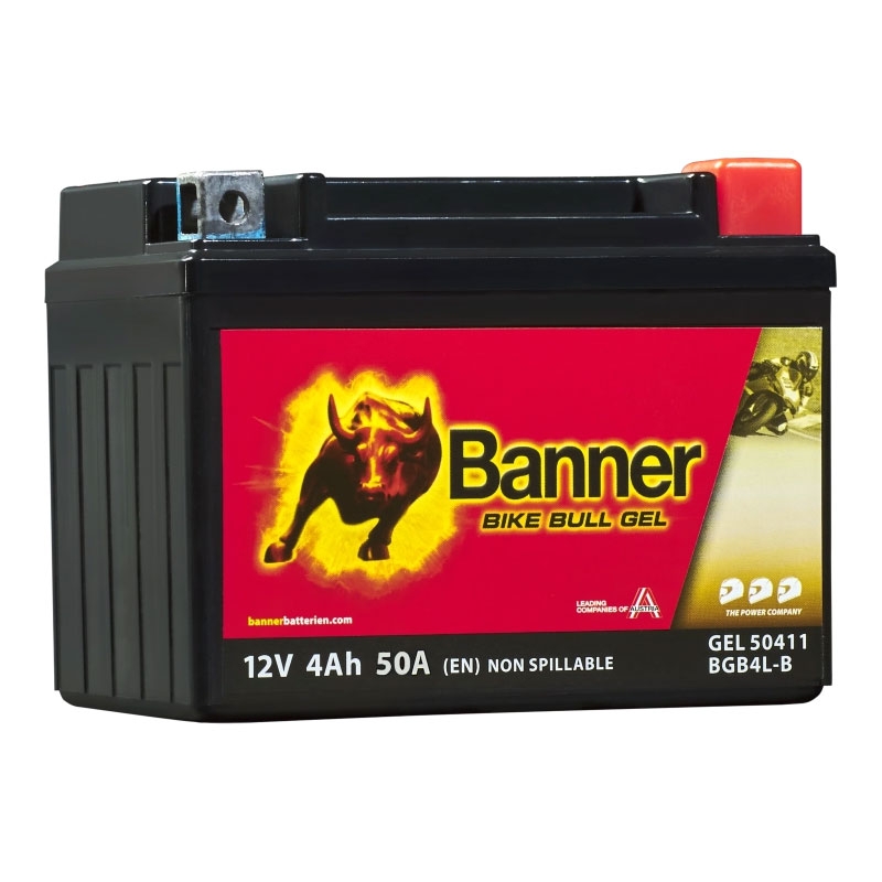 Gelová motobaterie Banner Bike Bull GEL 504 11/BGB4L-B - GB4L-B 12V, 4Ah, 50A