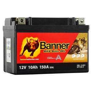 Gelová motobaterie Banner Bike Bull GEL 510 21/BGTX12A-4 -GTX12A-4 12V, 10Ah, 150A