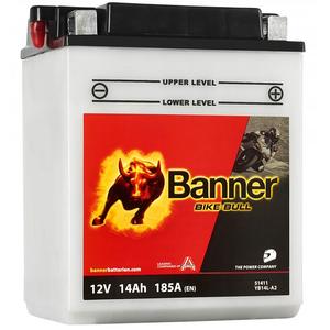 Olověná motobaterie Banner Bike Bull 514 11/BB14L-A2 - YB14L-A2 12V, 14Ah, 185A
