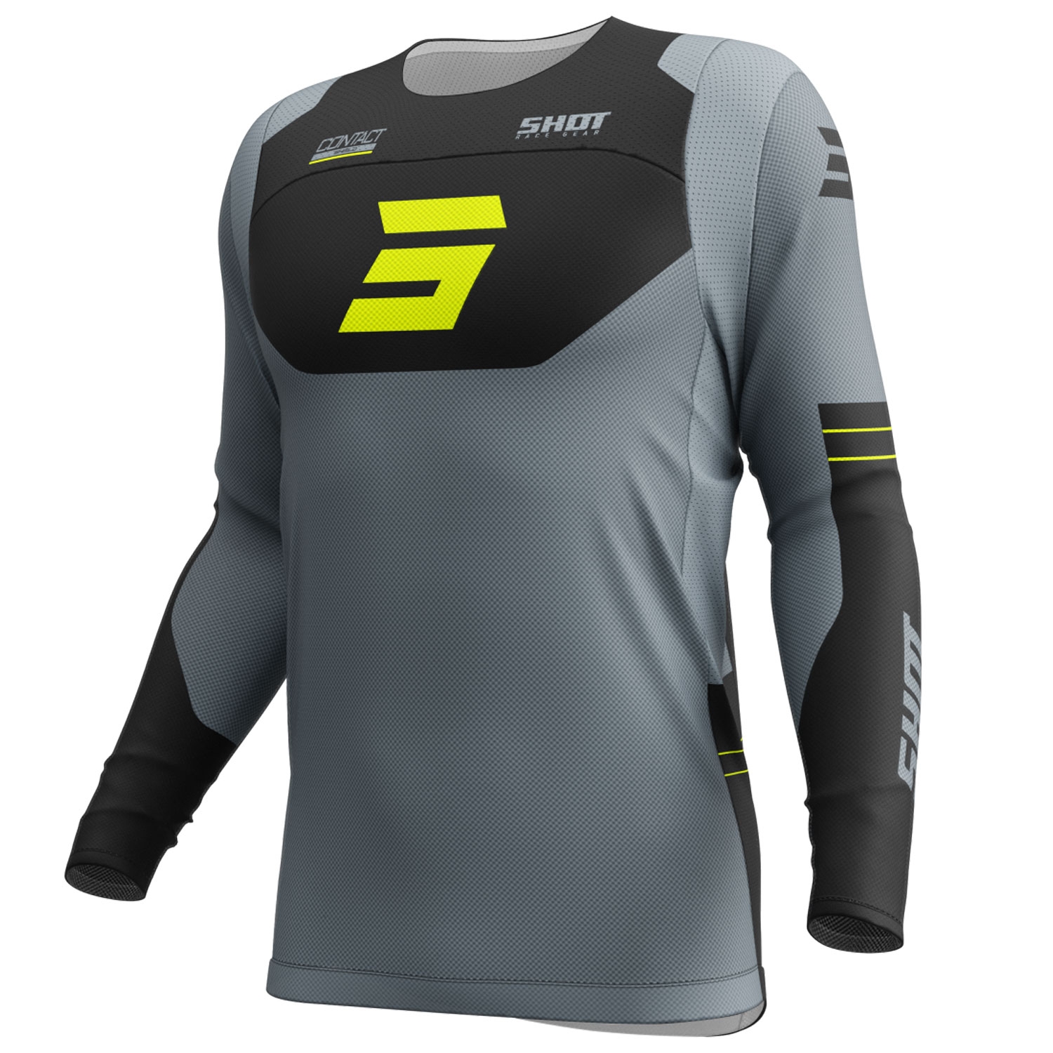 Motokrosový dres Shot Contact Shield fluo žlutý Velikost: XS