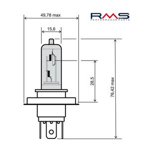 Žárovka RMS 246510180 12V 35/35W, HS1 modrá