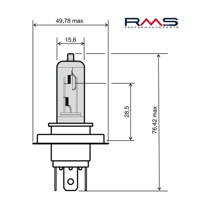 Přední světlo RMS HS1 12V 35/35W