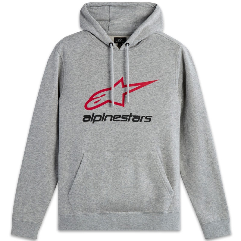 Mikina Alpinestars Always 2.0 šedo-červeno-černá Velikost: M