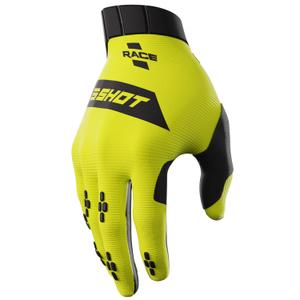 Dětské motokrosové rukavice Shot Race fluo žluté