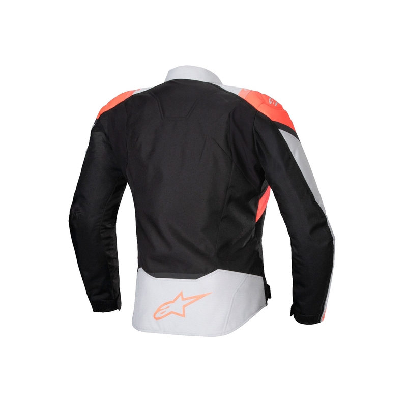 Dámská bunda na motorku Alpinestars Stella T-Jaws 4 Waterproof černo-šedo-fluo červená