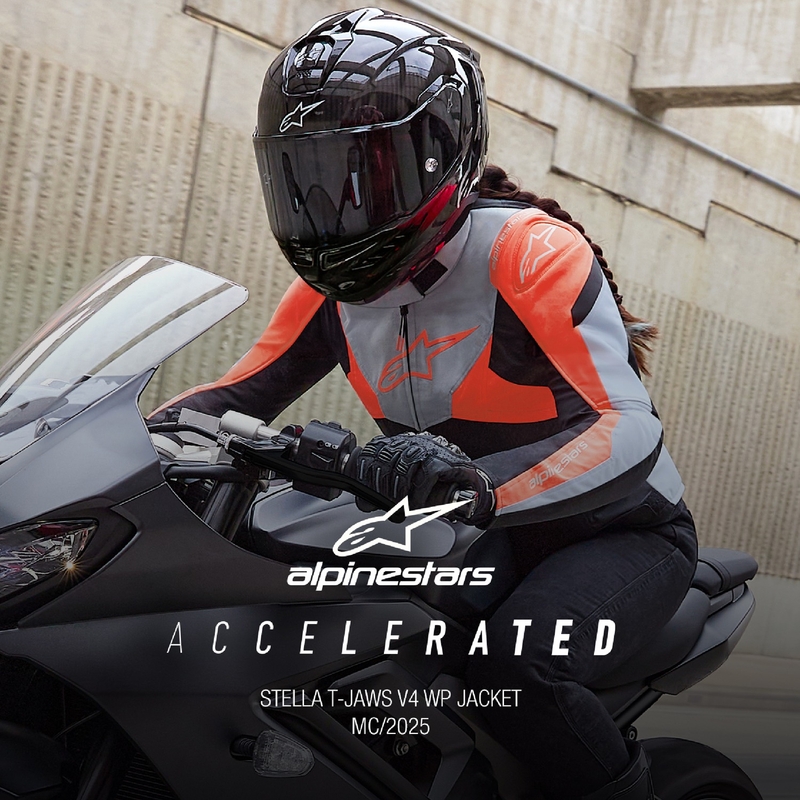Dámská bunda na motorku Alpinestars Stella T-Jaws 4 Waterproof černo-šedo-fluo červená