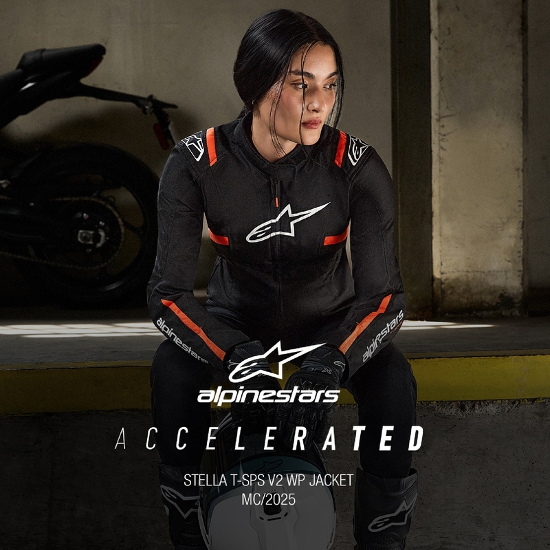 Dámská bunda na motorku Alpinestars Stella T-SPS 2 Waterproof černo-bílo-fluo červená
