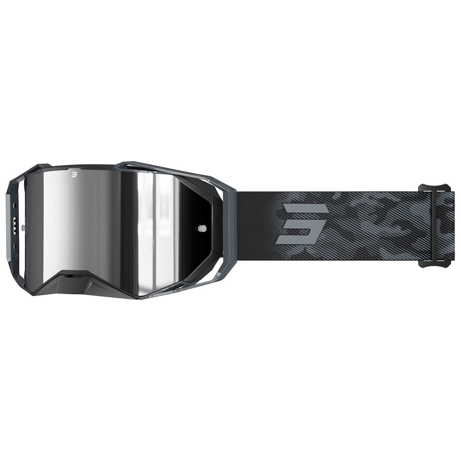 Motokrosové brýle Shot Lite Patrol šedé se stříbrným iridiovým plexi