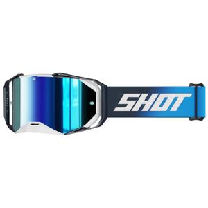 Motokrosové brýle Shot Lite Solid modré s modrým iridiovým plexi