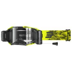 Motokrosové brýle Shot Lite Roll-Off Patrol fluo žluté s čirým plexi