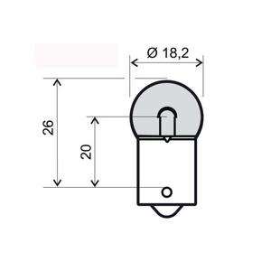 Žárovka RMS 246510235 12V 10W, R10 BA15S bílá