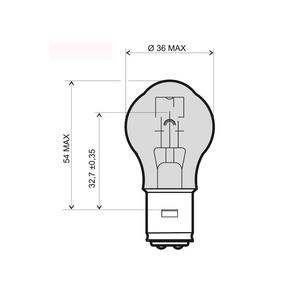 Žárovka RMS 246510319 12V 35/35W, S2 BA20D E-mark bílá