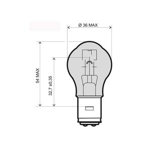Žárovka RMS 246510325 12V 45/40W, BA20D bílá