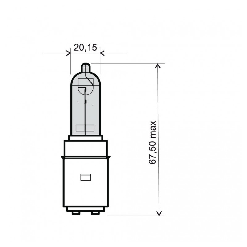 Přední světlo RMS BA20D 12V 35/35W