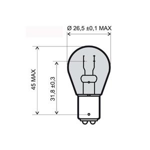 Žárovka RMS 246510365 12V 21/5W, BAY15D bílá