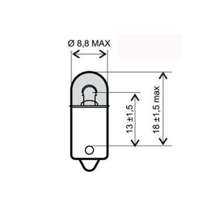 Žárovka RMS 246510415 12V 4W, BA9S bílá
