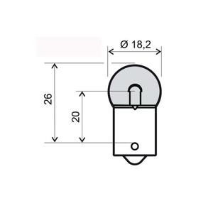 Žárovka RMS 246510645 6V 5W, ba15s G18 bílá