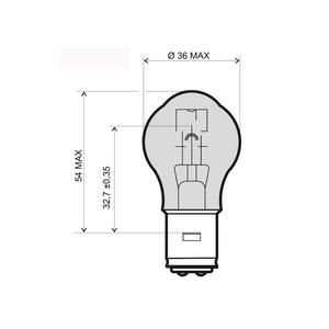 Žárovka RMS 246510345 6V 25/25W, ba20d bílá