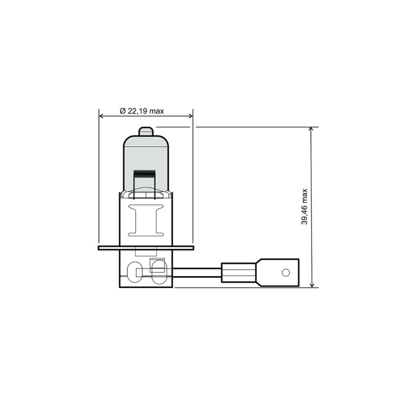 Přední světlo RMS H3 12V 55W