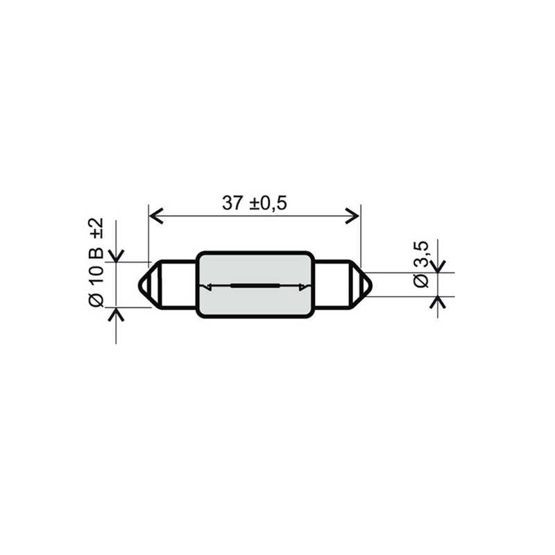 Přední světlo RMS T11x39 12V 10W