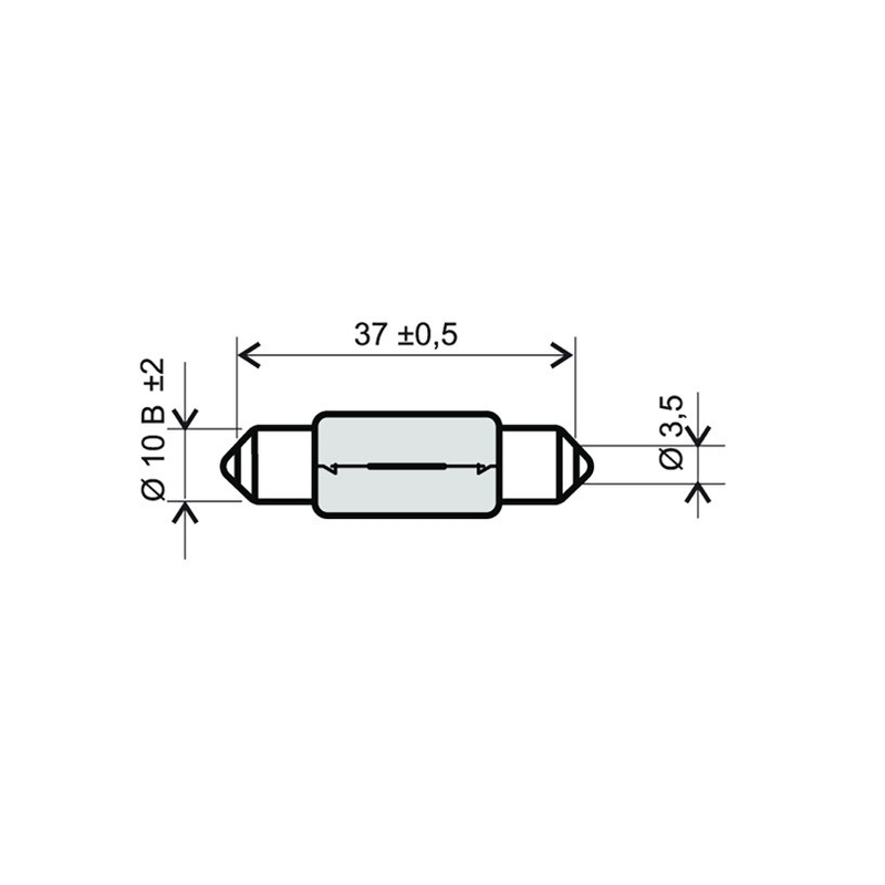 Přední světlo RMS T11x39 12V 5W